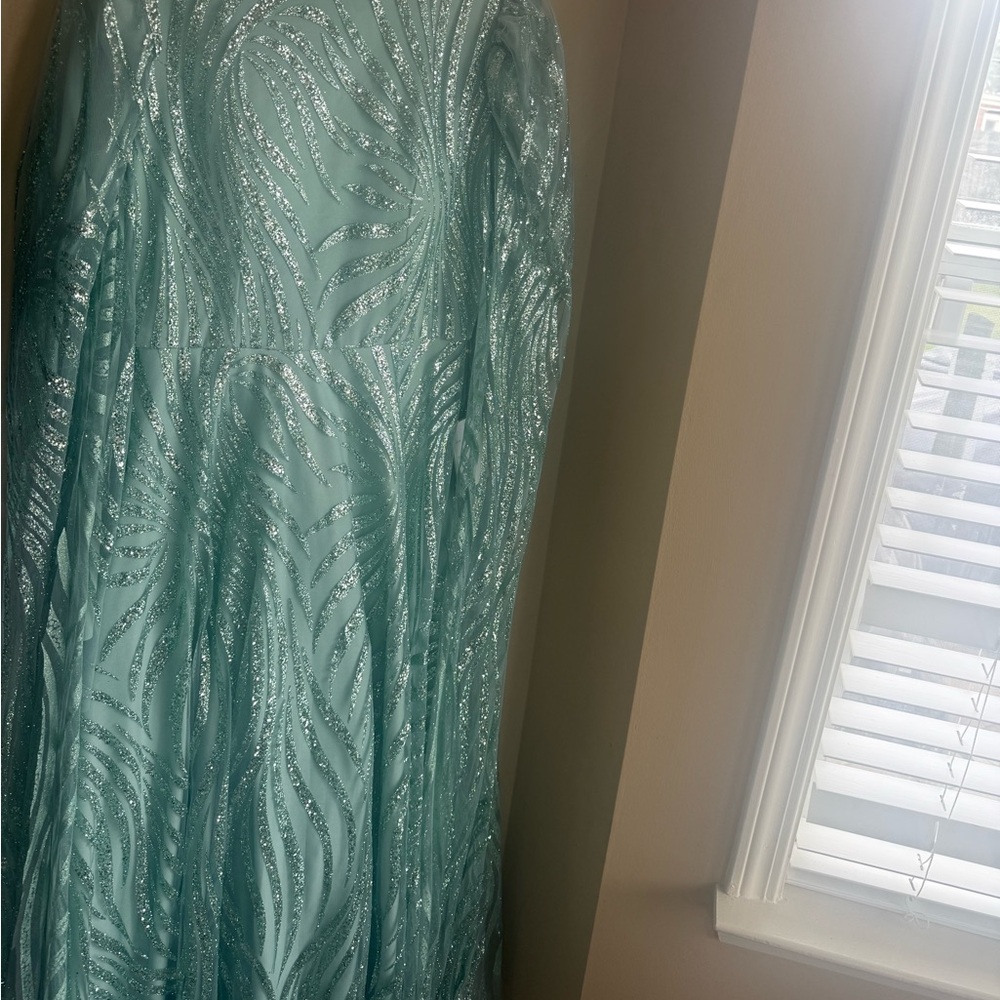 Selena Mint Green Sequin Dress